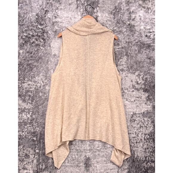 White Warren Cardigan Large Womens 100% Cashmere Ivory Open Front Sweater - Picture 3 of 7